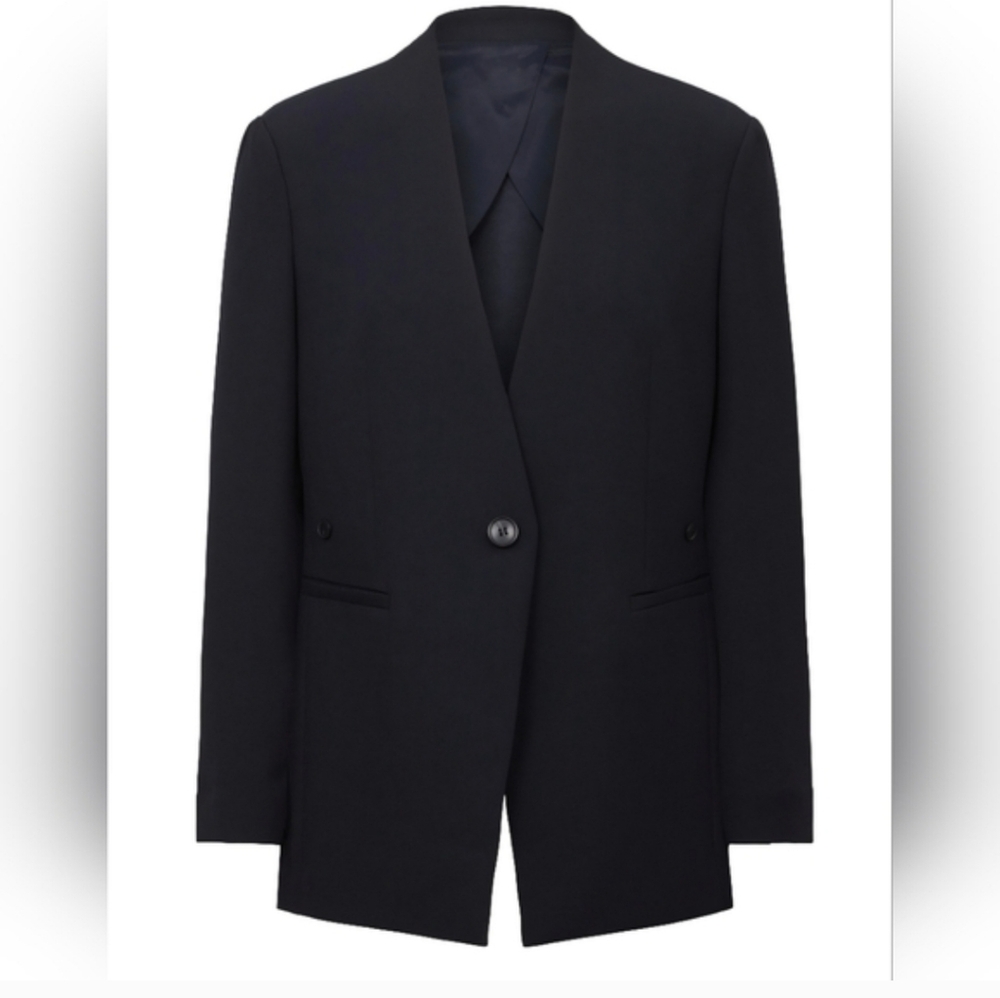 Spanx The Perfect Collarless Blazer Size M Classic Black 20384R